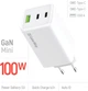 Сетевое зарядное устройство ColorWay GaN Mini 100W PD Port PPS USB (USB-2C1A) White (CW-CHS061PD-WT) - изображение 7