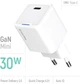 Сетевое зарядное устройство ColorWay GaN Mini 30W PD Port PPS USB-C White (CW-CHS054PD-WT) - изображение 7