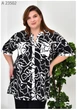Легка жіноча сорочка великого розміру UF-fashion МА-23502 56-58 чорний - зображення 1