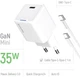 Сетевое зарядное устройство ColorWay GaN Mini 35W PD Port PPS USB-C + cable Type-C White (CW-CHS056PDC-WT) - изображение 7