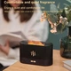 Аромадифузор зволожувач повітря з ефектом вогню та LED підсвічуванням Flame Aroma Diffuser, з резервуаром для ефірної олії, чорний - зображення 4