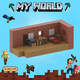 Магнітний конструктор «Цегляний будинок» My World Minecraft (80 магнітних блоків, T052) - зображення 3