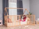Детский деревянный манеж-кровать домик Монтессори Busy Wood с ламелями Модель 21 190x90 см Натуральное дерево - изображение 5