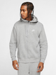 Толстовка на флісі на блискавці чоловіча Nike M Nsw Club Hoodie Fz Bb BV2645-063 L Сіра (193147702569) - зображення 1