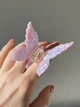 Заколка-крабик для волос Fashion Jewerly "Бабочка" зажим из ацетата, цвет фиолетово-розовый перламутр (1 тип) - изображение 3
