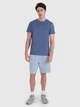 Футболка хлопковая длинная мужская 4F 4FWMM00TTSHM2256-32S XL Синяя (5905700343516) - изображение 3