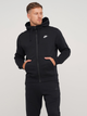Bluza męska rozpinana streetwear z kapturem polarowa Nike M Nsw Club Hoodie Fz Bb BV2645-010 2XL Czarna (193147702446) - obraz 1