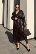 Тренч Jadone Fashion Некст длинный S-M шоколад - изображение 1