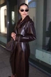 Тренч Jadone Fashion Некст длинный S-M шоколад - изображение 4