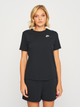 Футболка бавовняна жіноча Nike W Nsw Club Ss Tee DX7902-010 L Чорна (196153998995) - зображення 1