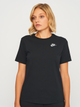 Koszulka bawełniana damska Nike W Nsw Club Ss Tee DX7902-010 S Czarna (196153998971) - obraz 4