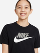 Підліткова футболка для дівчинки Nike K Nsw Tee Futura Hbr FZ5178-010 146-152 см (L) Чорна (197596512212) - зображення 4