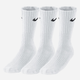 Набір чоловічих шкарпеток 3 пари Nike U Nk V Cush Crew 3P Value 108 SX4508-101 46-50 (XL) Білий (685068095443) - зображення 1