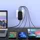 Зарядний пристрій Choetech 4xUSB 100W PD (2хUSB-C+2хUSB-A) сharger diamond model Black (PD6028-BK) - зображення 6