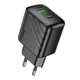 Мережевий зарядний пристрій Hoco CS25A 1USB-C/1USB PD/QC 20W Чорний - зображення 1