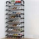 Полиця стелаж для взуття 150х56х26см на 8 полиць Light Shelf LS-7813 Black - зображення 3