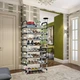 Полиця стелаж для взуття 150х56х26см на 8 полиць Light Shelf LS-7813 Black - зображення 4