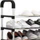 Полиця стелаж для взуття 150х56х26см на 8 полиць Light Shelf LS-7813 Black - зображення 5