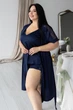Комплект для дома пижама + халат К1017п Синий, 3XL (52-54) - изображение 2