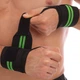 Бинты кистевые для жима и тяги Mute Wrist Wraps 9097 2шт в комплекте Black-Green - изображение 3