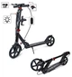 Детский двухколесный складной самокат Scale Sports SS-18 с ручным тормозом. Черный цвет - изображение 1