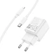 Зарядное устройство HOCO C147A Charm 20W PD QC3.0 Type-C to Lightning Cable EU белый (A7366AD69354) - изображение 5