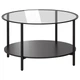Журнальний столик VITTSJO 75 см IKEA 802.133.09 чорний/коричневий - зображення 1