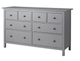 Комод HEMNES на 8 шухляд IKEA 303.924.69 серый - изображение 1