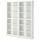 Книжный шкаф со стеклянными дверями BILLY/OXBERG 160x30x202 см IKEA 890.178.32 белый / белый - изображение 1