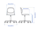 Детское компьютерное кресло ORFJALL IKEA 705.414.29 салатовый - изображение 3