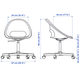 Офисное кресло ELDBERGET / MALSKAR IKEA 594.443.97 бежевий/білий - изображение 5