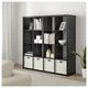 Стелаж KALLAX 147x147 см IKEA 102.758.62 чорний/коричневий - зображення 5