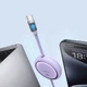 Кабель Baseus Free2Draw Mini Retractable Charging Cable Type-C to Type-C 100W 1m Nebula Purple P10364500511-00 - изображение 5