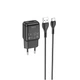 Мережевий зарядний пристрій HOCO C96A single port charger set(Type-C) Black 6931474766021 - зображення 1