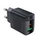 Мережевий зарядний пристрій ACEFAST A78 PD20W GaN (USB-A+USB-C) charger Black 6974316283256 - зображення 3