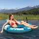Надувне кругле пляжне крісло для плавання Intex 56843, "River Run Connect Lounge" з ручками і підсклянником, 140x132 см (10+ років) - зображення 6