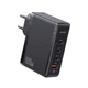 Мережевий зарядний пристрій Usams US-CC163 T50 100W 4 Ports ACCC GaN Fast Charger (EU) Black CC163TC01 - зображення 2