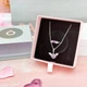Серебряное ожерелье Пандора Pandora Сердце с паве и крыльями ангела 398505C02 - изображение 4