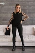 Женская кофточка с леопардовыми рукавами Fashion 50/52 черный - изображение 1