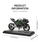 Колекційна Лита Модель CCA Мотоцикл Kawasaki Ninja H2R (Кавасакі Ніндзя) / У Масштабі 1:12 / Чорний - зображення 2