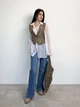Женский жилет ART KNIT Python коричневый, M 038384 - изображение 2