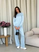 Брюки вязаные ART KNIT Katrin Голубые, S-M 022163 - изображение 1