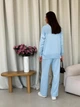 Брюки вязаные ART KNIT Katrin Голубые, S-M 022163 - изображение 2