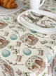 Скатерть водоотталкивающая Delux Textil с помпонами Голубые пасочки 140 х 110 см (368067) - изображение 3