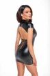 Платье Noir Handmade F309 Fantasy, L, black, мини, под латекс, короткий рукав, шнуровка сзади - изображение 2
