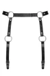 Гартеры Obsessive A741 garter belt black O/S, искусственная кожа - изображение 1