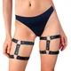 Гартеры на ногу из натуральной кожи Art of Sex - Kristina Leg Garters (2 шт), цвет Черный - изображение 2