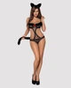 Еротичний костюм гепарду Obsessive Gepardina 3 pcs costume S/M, чорний - зображення 3