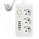 Сетевой фильтр-удлинитель 3 розетки 4USB и Type-C Port 3m Без бренду - изображение 1
