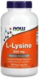 Амінокислоти L-лізин Now Foods L-Lysine 500 мг 250 вегетаріанських капсул в упаковці (ARE-573796) - зображення 1